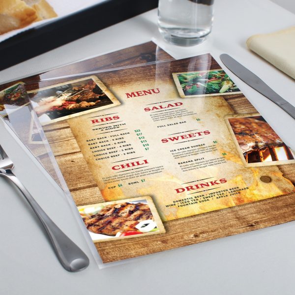 Laminated Menus